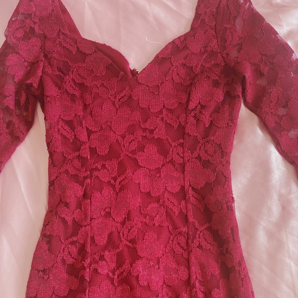 Burgandy lace dress